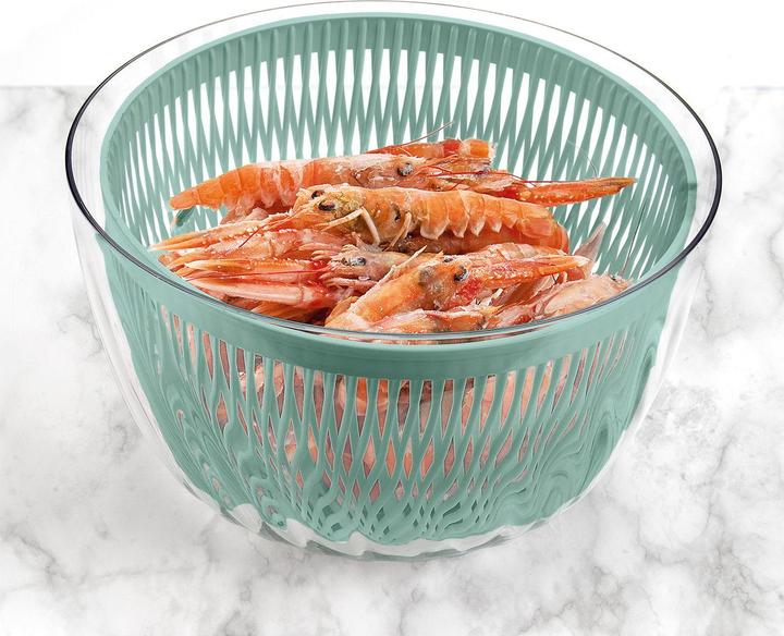 Actual product image Guzzini 170900175 Spin e Store Kitchen Active Design Salad Spinner Green