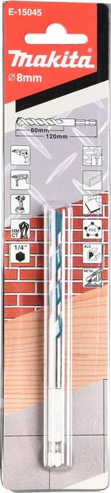 Immagine prodotto Makita E-15045 Trapano multiplo 1/4 8x120mm (8 millimetri)