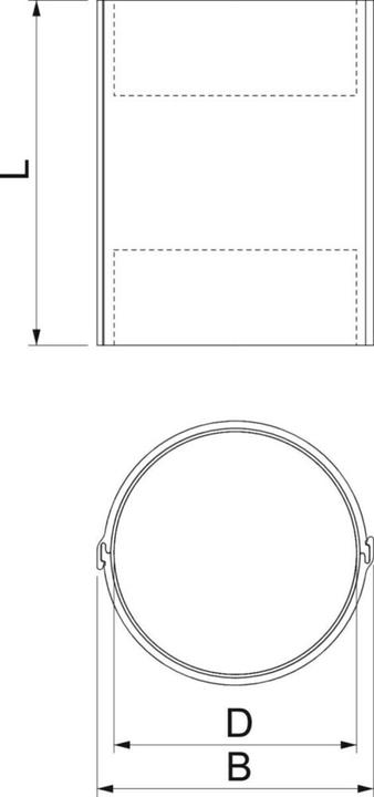 Actual product image OBO Bettermann OBO CTS-150 pipe shell, internally coated Ã107x150 grey