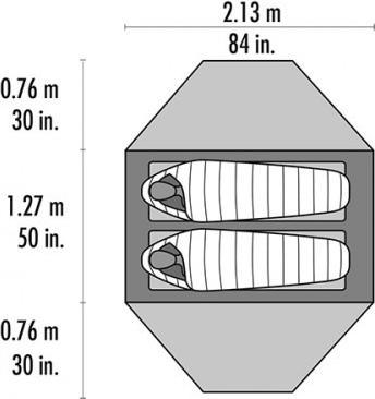 Actual product image Msr Elixir 2 (Dome tent, 2.77 kg, 2 persons)