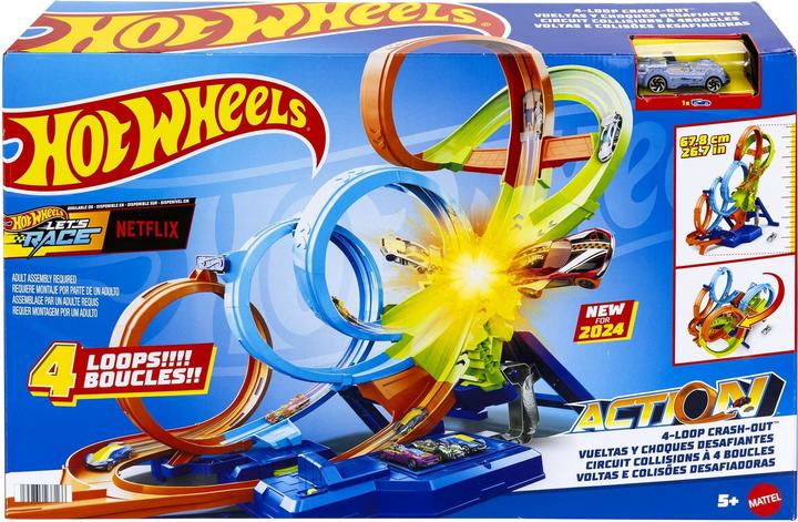 Productafbeelding Hot Wheels Action 4 Loopings Crash Gevaar