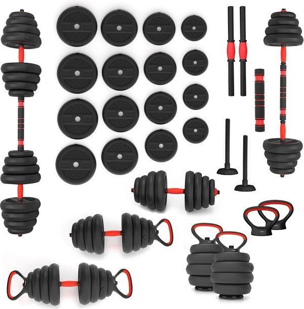 HMS 6IN1 WEIGHT SET SGN130 (BARBELL DUMBBELL AND KETTLEBELL) 30KG (1 x 120 kg)