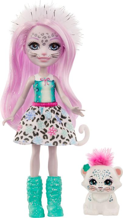 Actual product image Enchantimals Sybill Snow Leopard & Flake Dolls