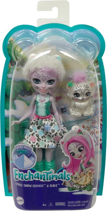 Actual product image Enchantimals Sybill Snow Leopard & Flake Dolls