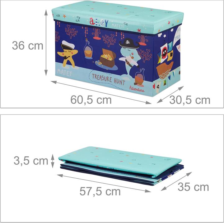 Actual product image Relaxdays Kids' Toy Box Ottoman