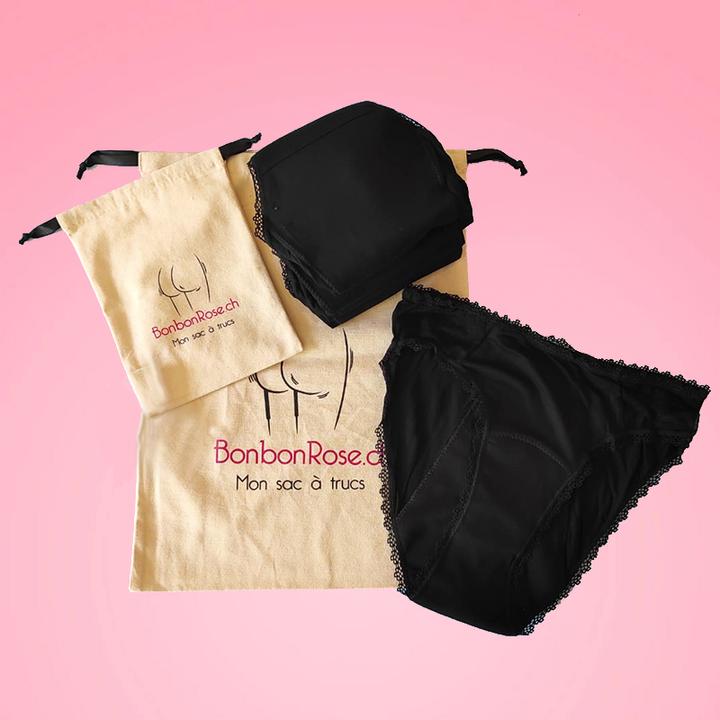 Produktbild Bonbon Rose 5er-Pack Menstruationshöschen (L)