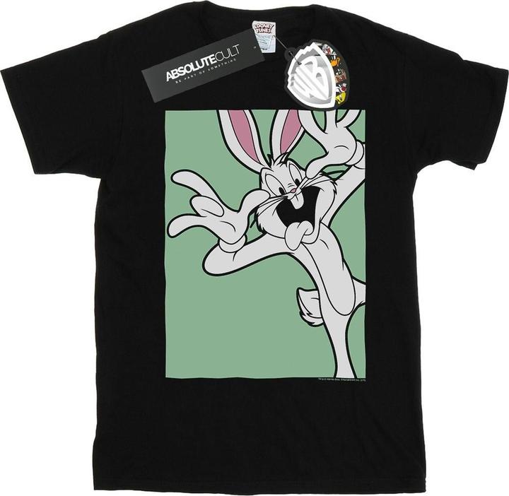 Actual product image Looney Tunes Womens/Ladies Bugs Bunny Funny Face Cotton Boyfriend T-Shirt (M)