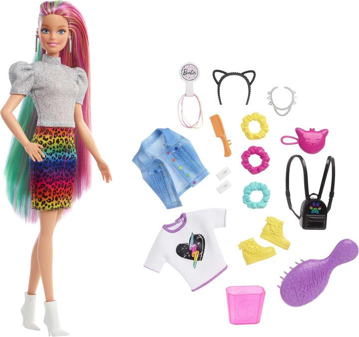 Actual product image Barbie Rainbow hair doll