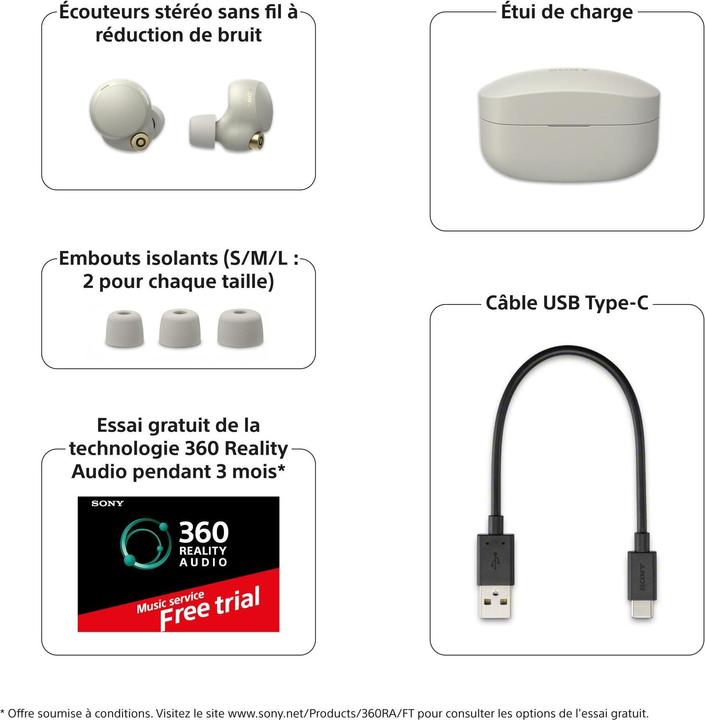 Produktbild Sony WF-1000XM4 (ANC, 12 h, Kabellos)