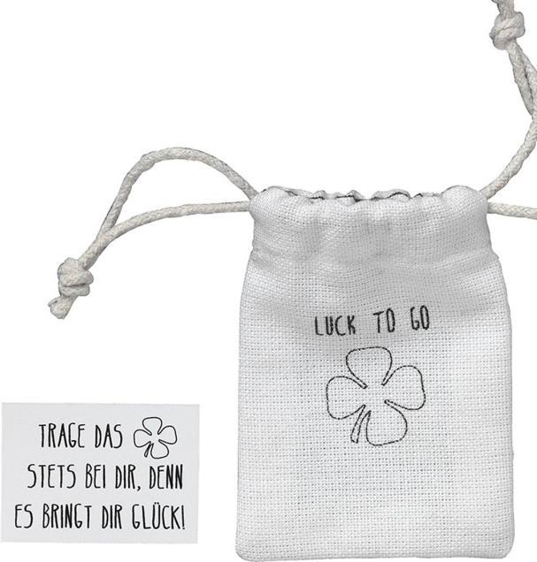 Actual product image Räder Amulet in a bag four leaf clover
