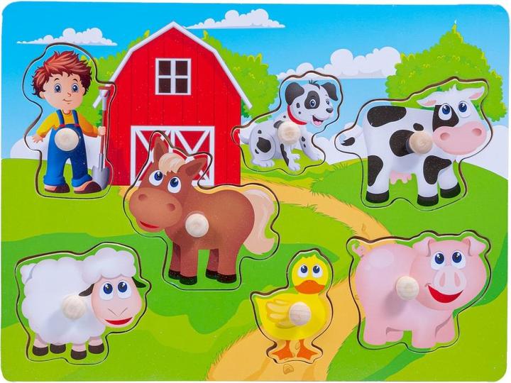 Produktbild Smily Spielen Spielen Holzbauernhof-Puzzle 7 El (7 Teile)