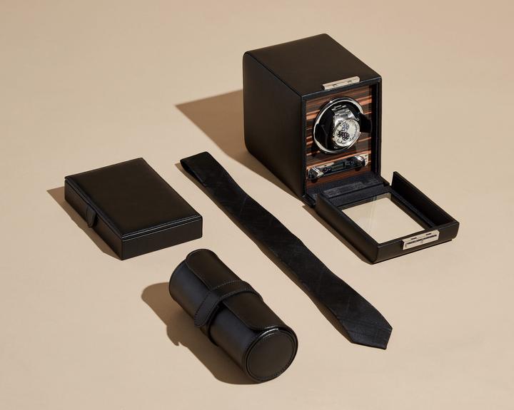 Image du produit Rouleau de montre Roadster en cuir véritable pour 3 montres-bracelets avec capsule supplémentaire