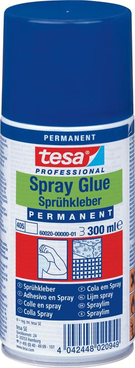 Produktbild tesa Sprühkleber PERMANENT, starker Klebstoff zum Sprühen, 300ml Dose (295 g, 300 ml)