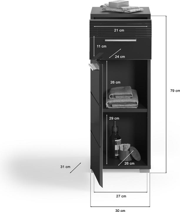 Actual product image Xonox Home Linus (30 x 31 x 80 cm)