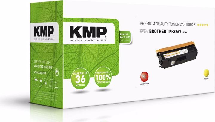 Actual product image KMP B-T64 toner yellow compatible with Brother TN-326 Y (Y)