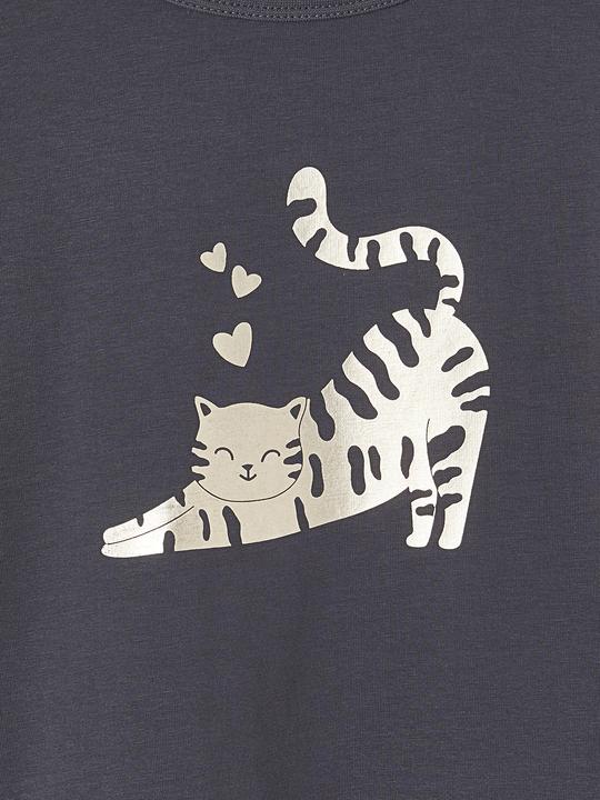Produktbild Vertbaudet Mädchen Shirt mit Metallic-Print und Recycling-Baumwolle (92)