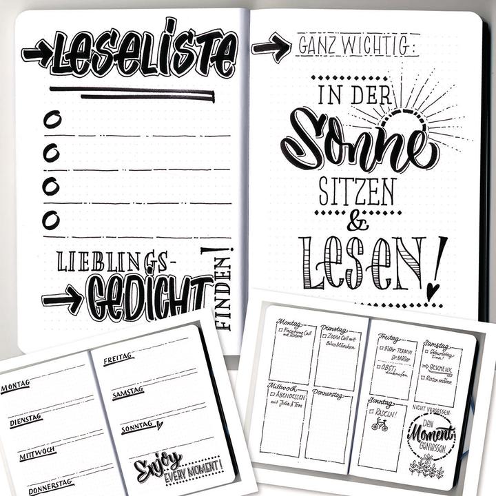 Immagine prodotto Online Black Lettering Set (Nero, 5 x)