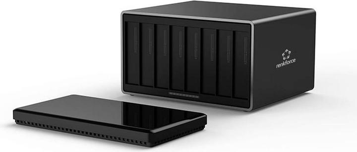 Actual product image Renkforce RF-6647854 8.9 cm (3.5 Zoll) Festplattengehäuse 8 Bay 3.5 Zoll USB-A ( (3.5")