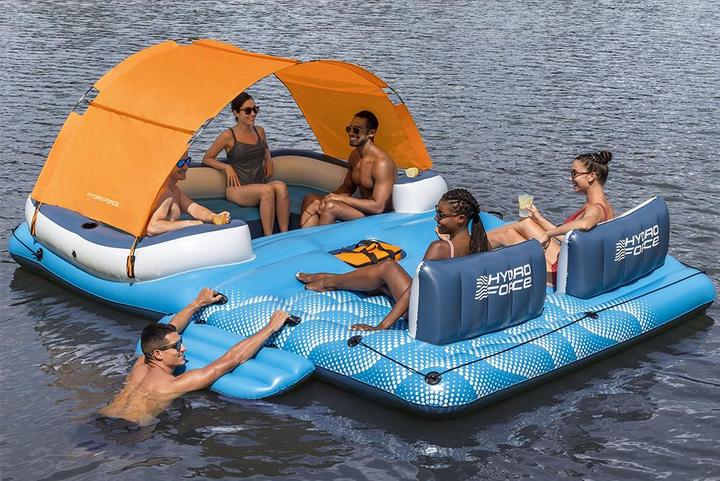 Actual product image Bestway Hydro Force Tropical Breeze 6-Person Inflatable Party Island 3.73 m