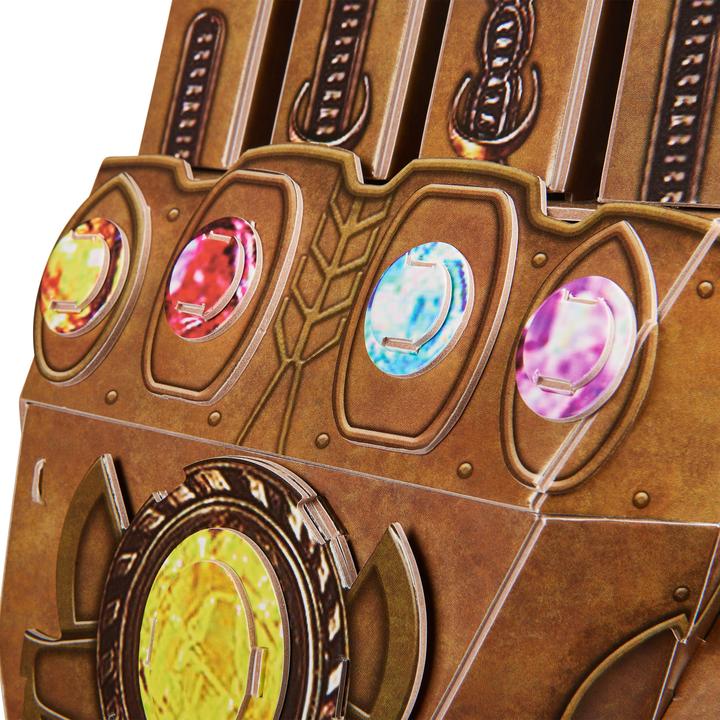 Produktbild Spin Master 4D Build, Marvel, Infinity-Handschuh 3D-Modellpuzzle-Set mit Ständer, 142 Teile | Thanos-Tischdekora (142 Teile)