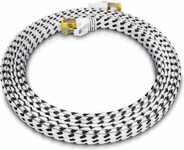 Actual product image Primewire CAT 7 network cable flat cotton jacket - LAN patch cable data cable - flat ribbon cable - (U/FTP, CAT7, 3 m)