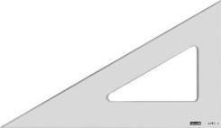 Produktbild Zeichendreieck, Hypotenuse: 577 mm, 60 Grad