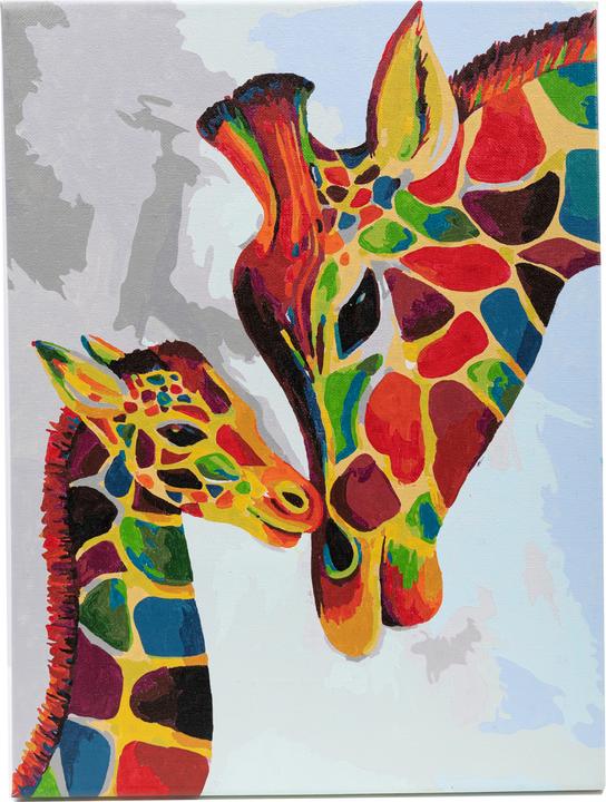 Actual product image Craft Buddy Painting by Numbers Picture Set 30x40cm Colourful Giraffes