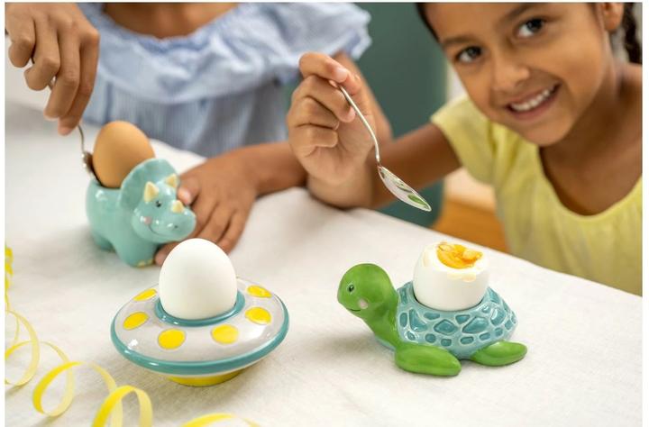 Actual product image Leonardo Children's Egg Cup Avventura UFO, Yellow/Turquoise/White (1 x)