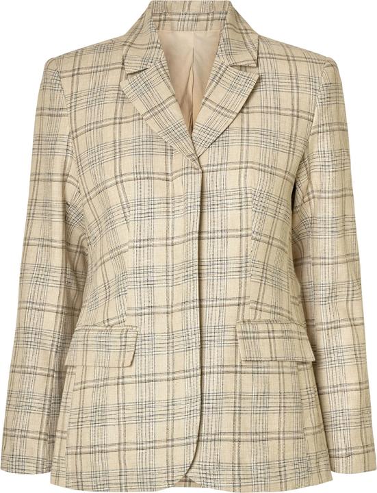 Selected Femme Leinenmix Karo Slim Fit Blazer