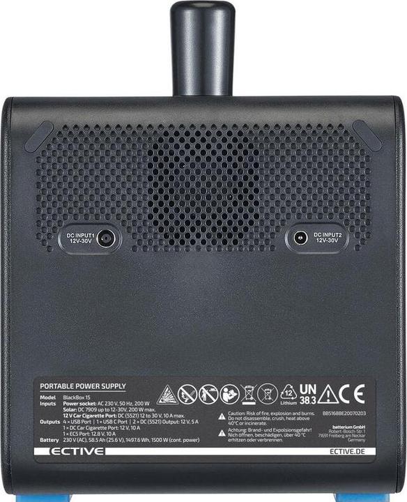 Produktbild Ective BlackBox 15 Lithium Powerstation 1500W 1497Wh Akku USB 12V 230V Camping (1497 Wh, 20 kg)