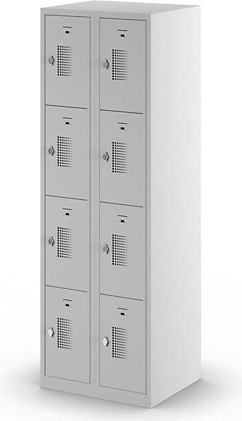 Image du produit eurokraft basic Casier avec verrou rotatif pour cadenas, 8 compartiments (60 cm, 180 cm)