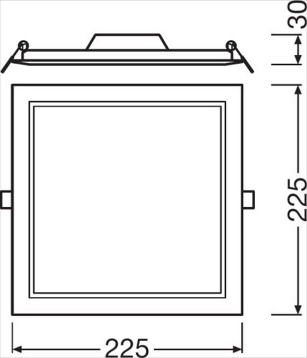 Actual product image Ledvance LED downlight recessed flat downlight Slim square 210 18W/3000K WT 18W 3000K 1530lm 30000h... (1530 lm)