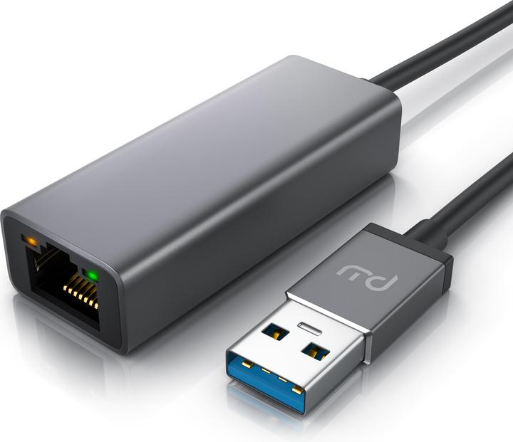 Actual product image Primewire Network adapter USB type A to RJ-45 Ethernet, USB 3.2 network adapter external with Gigabit RJ45 (USB-C 3.2 Gen 1, RJ45 (1x))
