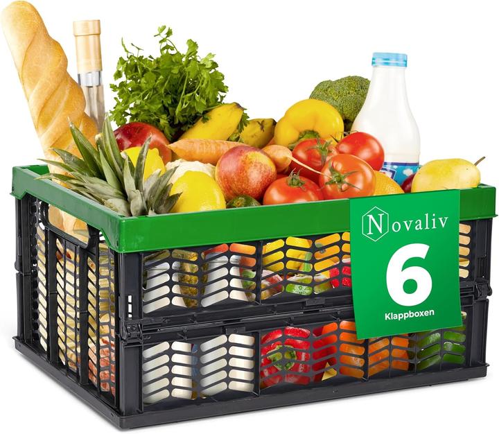 Actual product image Novaliv Folding boxes foldable stable green 6pcs.