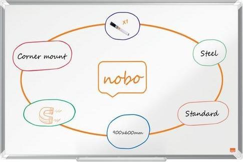 Actual product image Nobo Whiteboard Premium Plus Steel Nano Clean (90 x 60 cm)