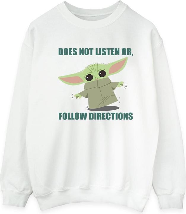 Star Wars The Mandalorian Grogu Does Not Listen Sweatshirt (L)