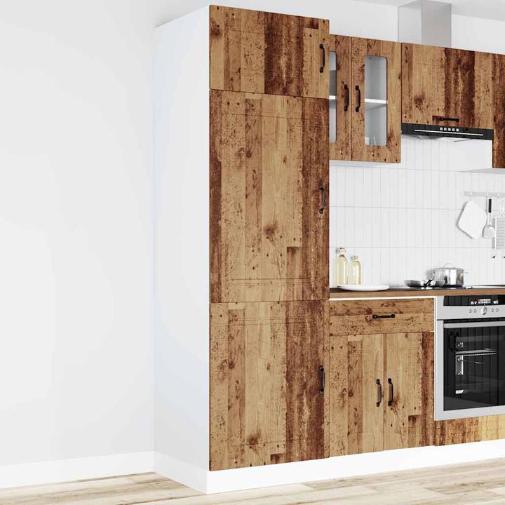 Actual product image VidaXL Kitchen cabinet Kalmar reclaimed wood look wood-based kitchen cabinet white (60 x 57 x 207 cm)