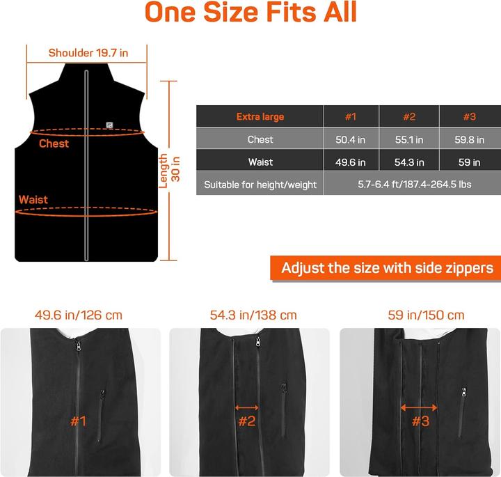 Actual product image Dr.Prepare Heating waistcoat (XL)