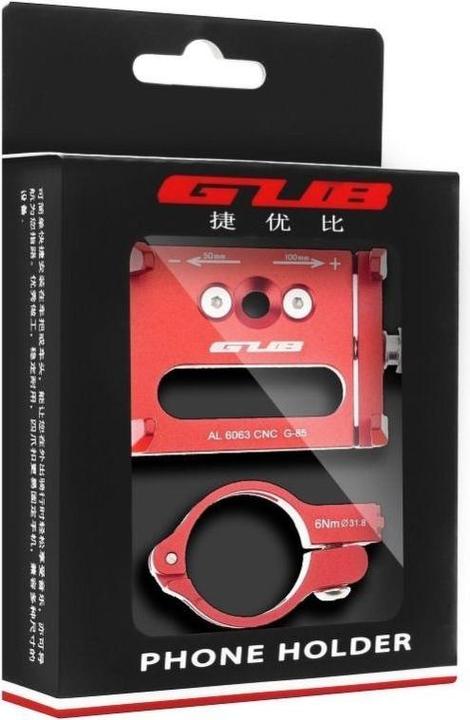 Produktbild Forcell Bicycle accessory Gub GUB bike holder for mobile phone G85 Aluminium red
