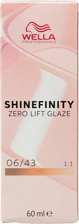 Actual product image Wella Shinefinity Copper Sunset 06/43 Dark Blonde Golden Copper Demi-Permanent Colour 60ml (06, 43 Dark Blonde Golden Copper Demi-Permanent Colour 60ml)