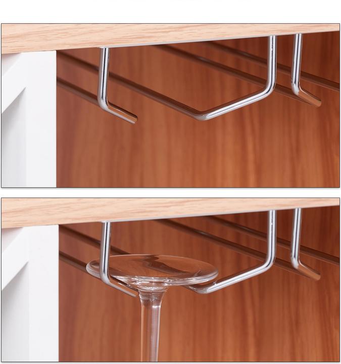 Actual product image Relaxdays Wine Rack, Glass Holder for 22 Bottles (63 x 35 x 96 cm)