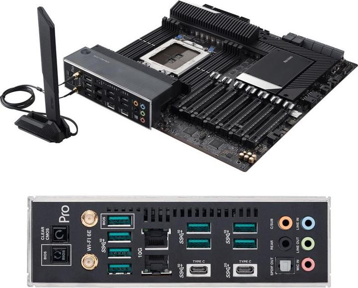 Productafbeelding ASUS Pro Ws Wrx80e-Sage Se Wifi Ii (sWRX8, AMD WRX80, E-ATX)
