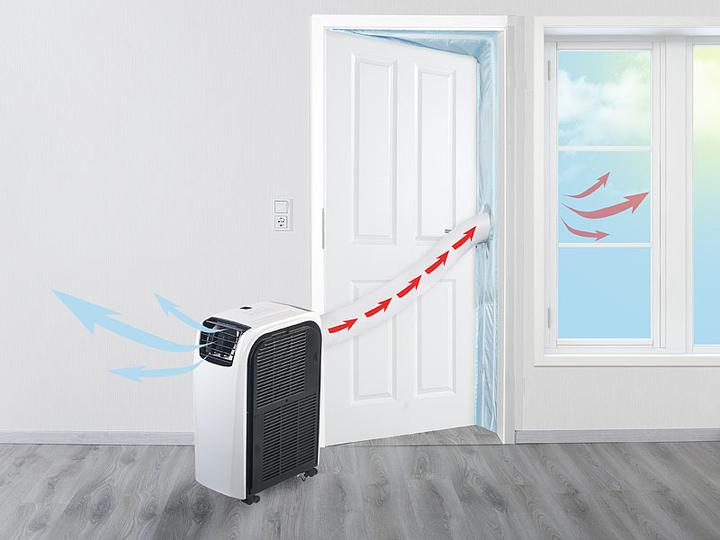 Image du produit Sichler Joint de porte universel pour climatiseurs mobiles avec tuyau d'évacuation d'air