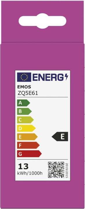 Energie-Label Emos LED Lampe Classic A60 / E27 / 13 W (100 W) / 1521 lm / Warmweiss (E27, 13 W, 1521 lm, 1 x, E)
