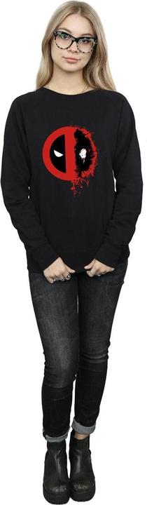 Actual product image Womens/Ladies Deadpool Split Splat Logo Sweatshirt (XXL)