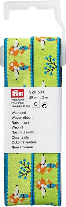 Prym Nastro intrecciato volpe, verde, arancione 20 mm, buono 2 m con gancio