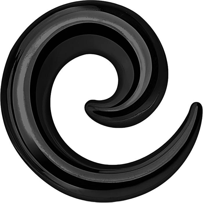 Actual product image Star Piercing Expansion spiral black (without brass, Surgical steel 316L)