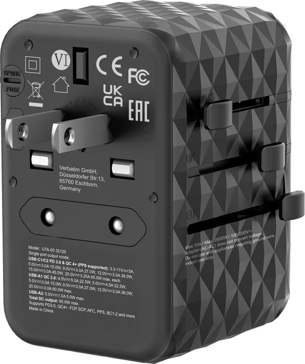 Actual product image Verbatim Universal travel adapter