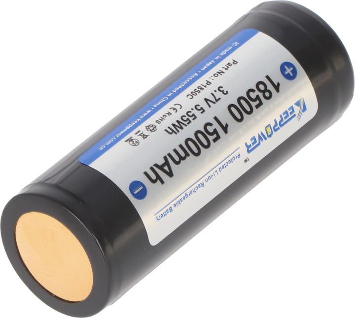 Image du produit Keeppower Batterie protégée 18500 (1 pcs, 18500, 1500 mAh)