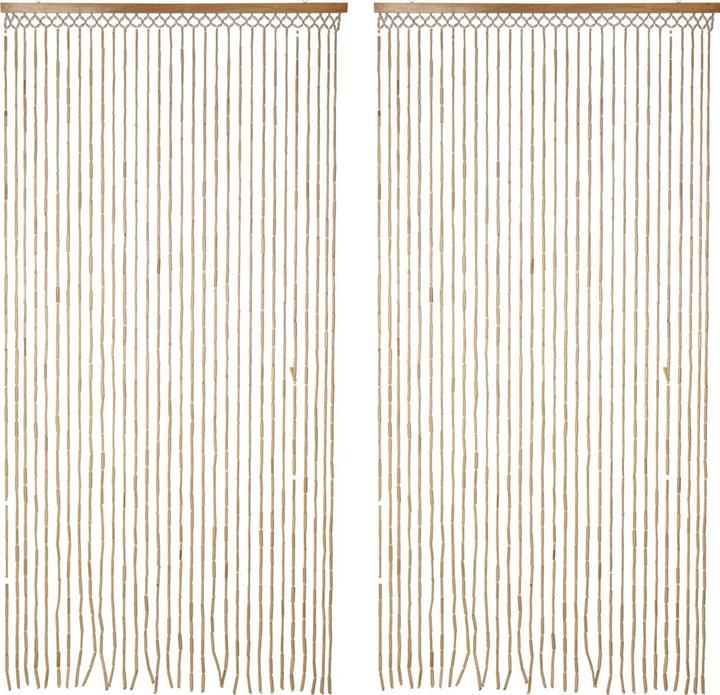 Produktbild H & S Collection 2er-Set Türvorhang Bambus, Wandschmuck, 90 x 180 cm (90 x 180 cm)